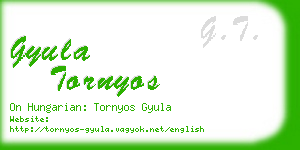 gyula tornyos business card